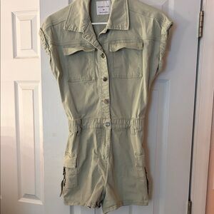 Celebrity Pink Sage Utility Cargo Romper